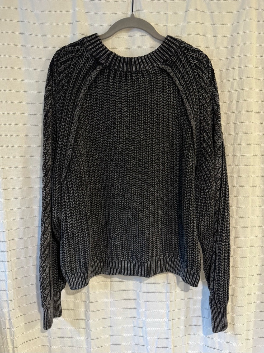 Free People Frankie Cable Knit Cotton Sweater Chunky Crewneck Size Small - Picture 9 of 10
